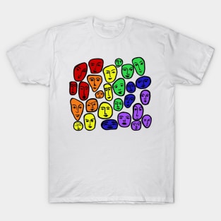 Rainbow Faces T-Shirt